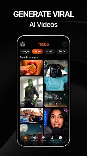 Flibbo AI assistant screen